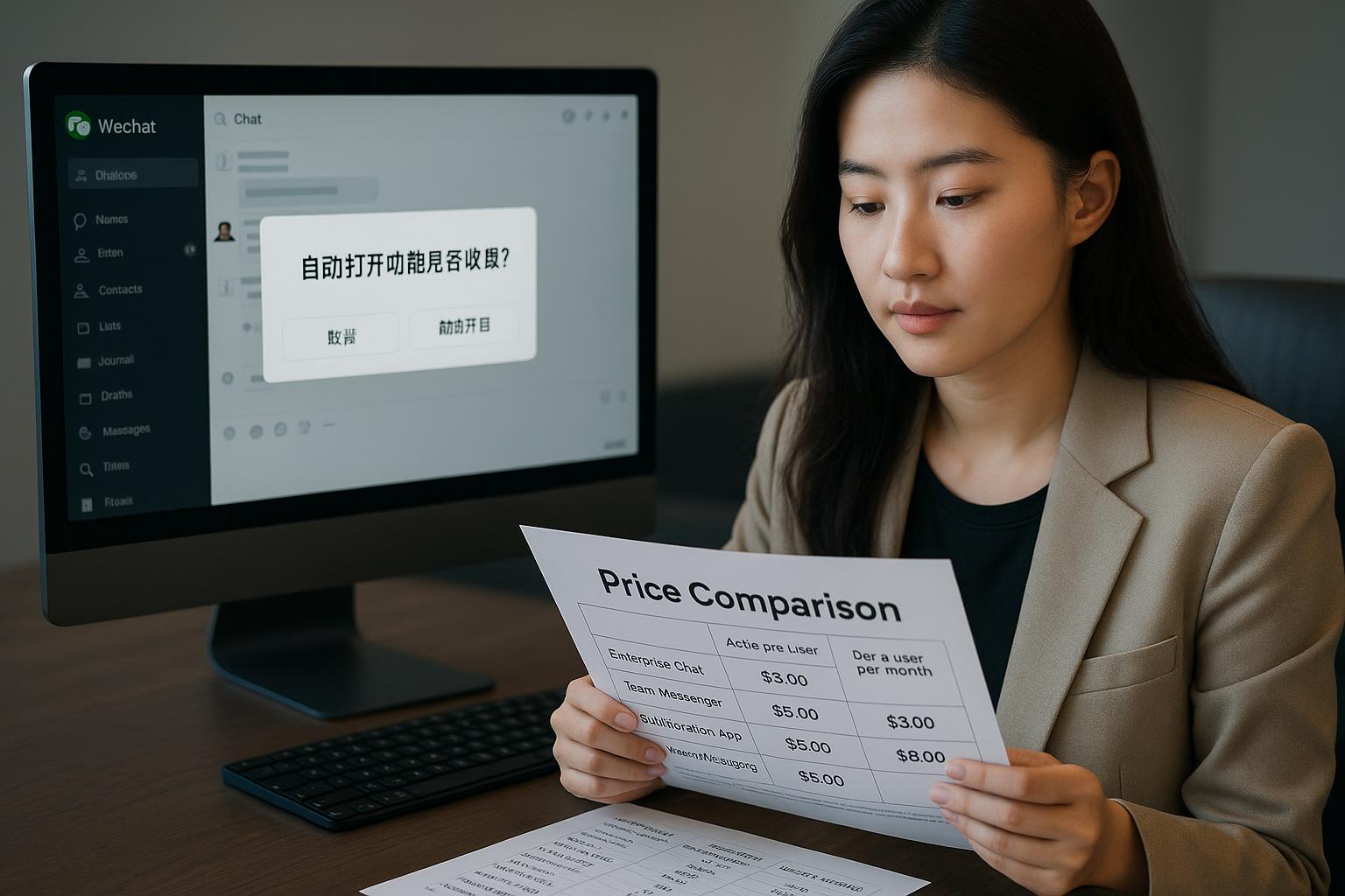 公司微信自动打开功能属于免费服务吗？