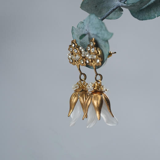 订购8周到｜Monshiro-sweet pea tsubomi-香豌豆 耳环［日本设计师］ 商品图1