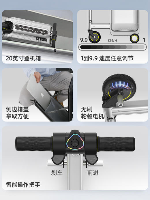 爱尔威/Airwheel SE3SL+伸缩20寸电动行李箱Airwheel骑行旅行可登机智能箱子 商品图3