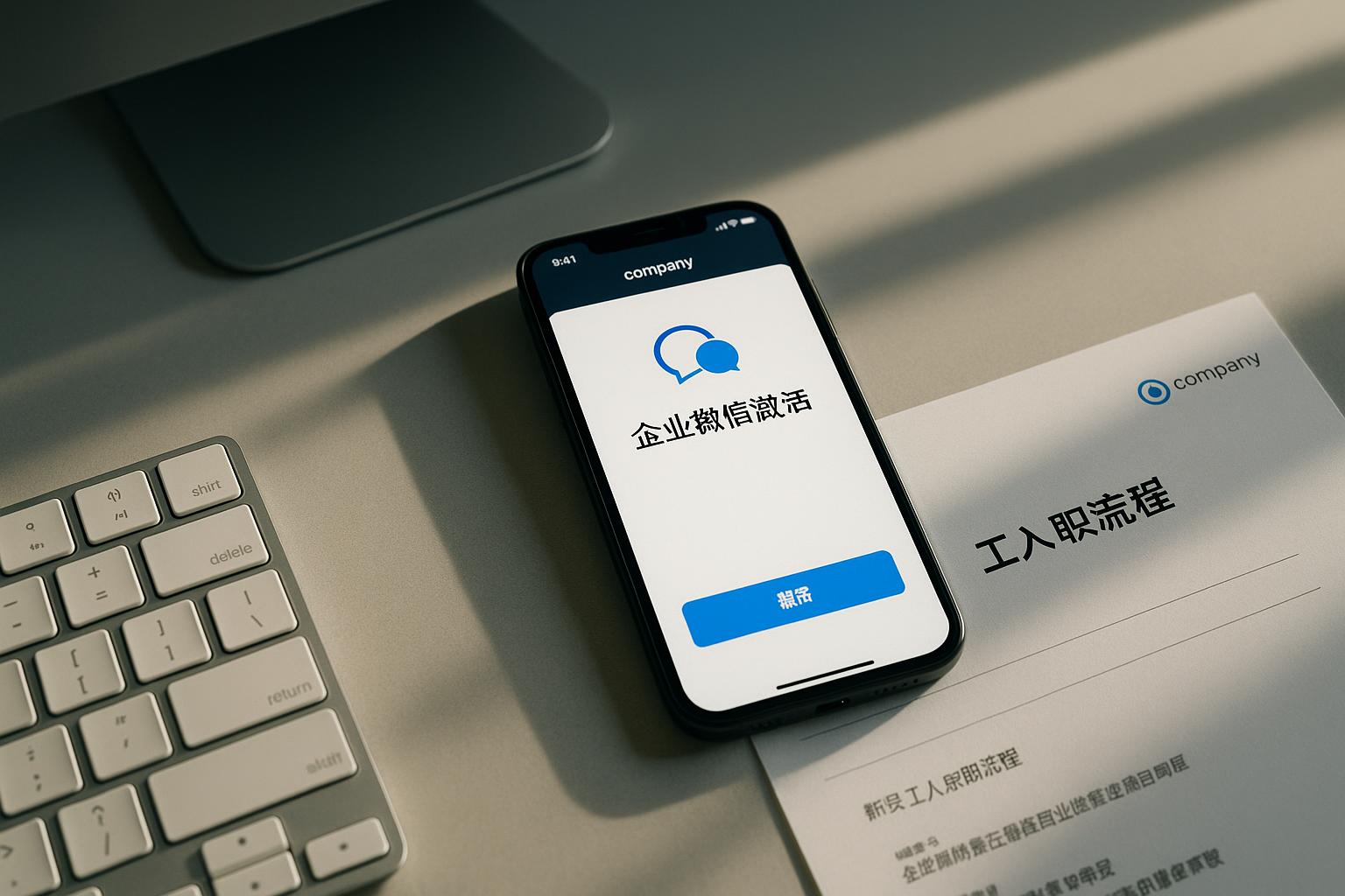 新手机如何为员工开通企业版微信？