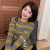 【不退不换】良木礼条纹针织上衣（Q2591416F） 商品缩略图2