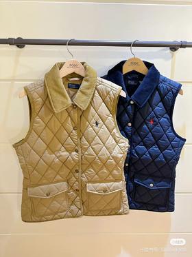 LFLL女装早秋灯芯绒饰边绗缝马甲RL26919