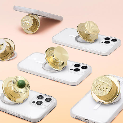 【站立MagSafe®手机支架】电镀金·MagSafe站立啪嗒 MAGSAFE磁吸手机气囊支架 Kick-Out 站立啪嗒 奢华金 商品图1