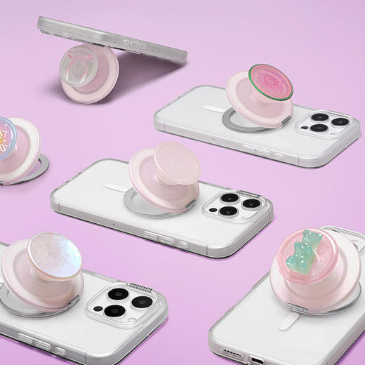 补货架到【站立MagSafe®手机支架】珍珠粉·MagSafe站立啪嗒 MAGSAFE磁吸手机气囊支架 Kick-Out 站立啪嗒 粉色 商品图1