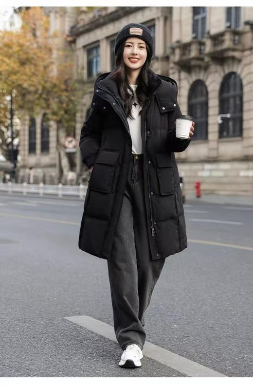 2.5日晚停发，不支持退！ 大牌同生产线！！高密面料不易粘毛/不易钻绒！！[绒子含量90%]9027高克重中长宽松羽绒服-喜出 商品图2