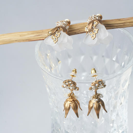 订购8周到｜Monshiro-sweet pea tsubomi-香豌豆 耳环［日本设计师］ 商品图10