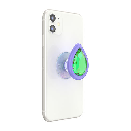 限时折上折【指尖珍宝】POPGRIP泡泡骚手机粘贴式气囊支架 Jewel闪亮宝石系列 宝石奇缘 绿水滴钻石 商品图3