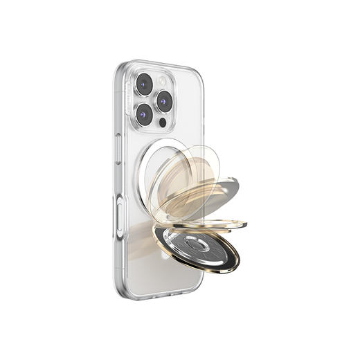 【站立MagSafe®手机支架】电镀金·MagSafe站立啪嗒 MAGSAFE磁吸手机气囊支架 Kick-Out 站立啪嗒 奢华金 商品图5