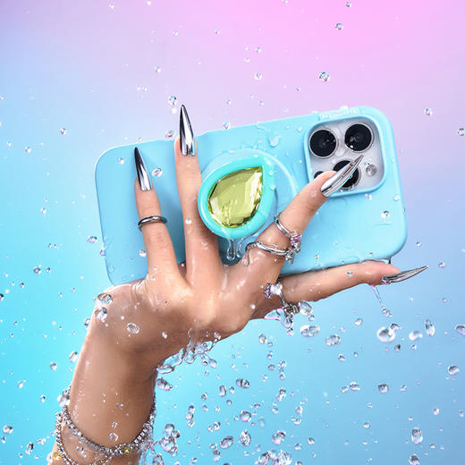 限时折上折【指尖珍宝】 黄水滴 POPGRIP泡泡骚手机粘贴式气囊支架 Jewel闪亮宝石系列 宝石奇缘 商品图1