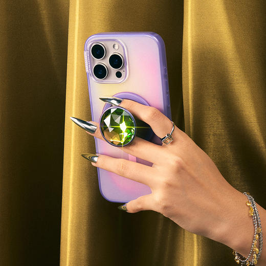 限时折上折【指尖珍宝】 变色龙灯球 POPGRIP泡泡骚手机粘贴式气囊支架 Jewel闪亮宝石系列 宝石奇缘 商品图1