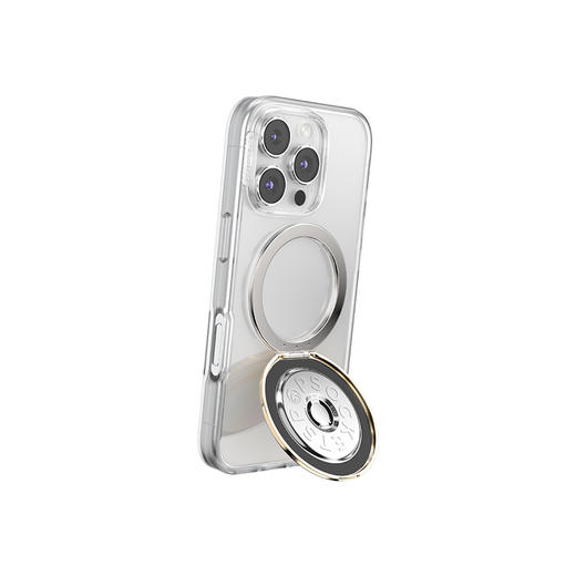【站立MagSafe®手机支架】电镀金·MagSafe站立啪嗒 MAGSAFE磁吸手机气囊支架 Kick-Out 站立啪嗒 奢华金 商品图4