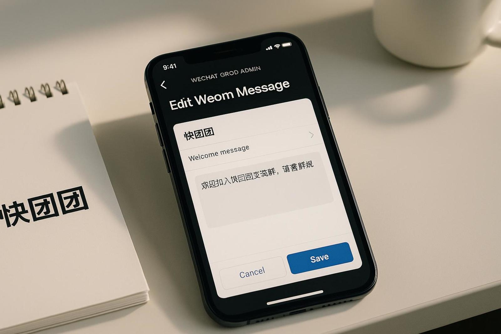 如何在微信群设置快团团欢迎语?