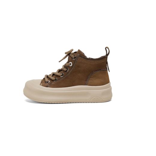 西村名物2025年冬季新款厚底平跟防滑系带舒适百搭短靴马丁靴X25DS49811 商品图3