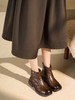 西村名物2025年冬季新款厚底粗跟防滑绒布内里抓感纹路时尚舒适切尔西靴X25DS48491 商品缩略图1