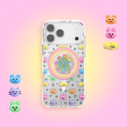【小小篇章】五彩动物表情 POPCASE手机壳 MagSafe Popcase磁吸款 彩色 拼贴 灵感家 iPhone17/16/15/14 商品图1