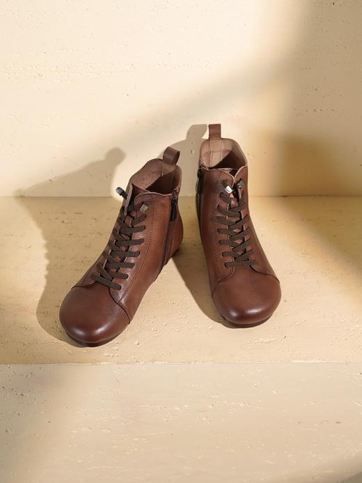 西村名物2025年冬季新款软底软面薄底防滑舒适跟脚马丁靴X25DS48591 商品图11