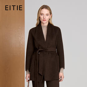EITIE爱特爱大号贴袋大气实用领部简约设计松弛感保暖大衣8414115