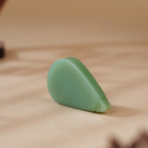 「年礼优选」【精品绿羊脂】俄碧粉青无事牌（一口价特惠款） 商品图4