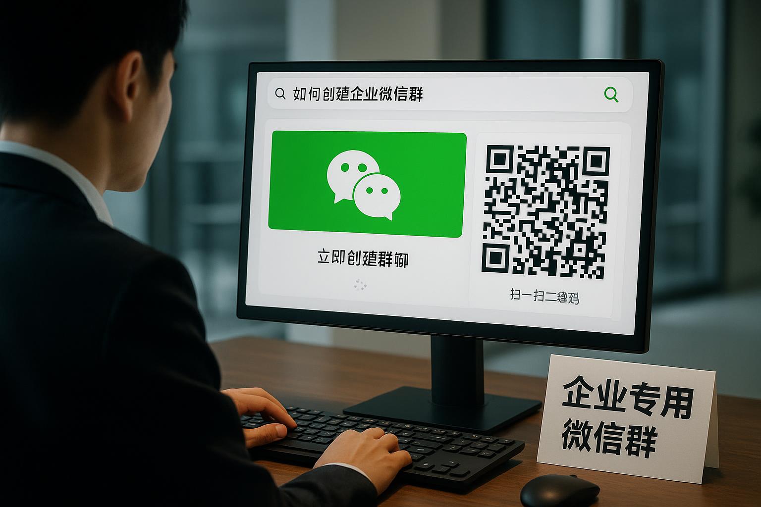 如何在微信上发起企业微信群？