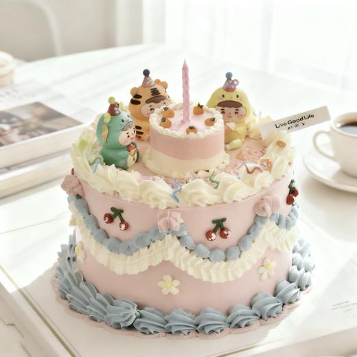 可爱生肖过生日 手绘蛋糕 商品图0