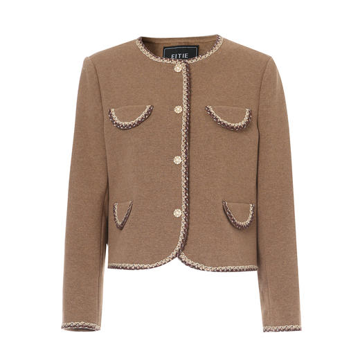 EITIE爱特爱复古高级感优雅气质小香风显瘦短外套秋冬新款D2503911 商品图5