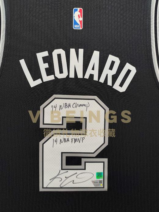 伦纳德 马刺队2号黑色 铭文版 亲笔签名球衣 商品图2