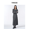 VIMAGE纬漫纪收腰显瘦秋冬新款连衣裙长裙V2407109 商品缩略图3