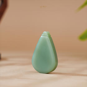 「年礼优选」【精品绿羊脂】俄碧粉青无事牌（一口价特惠款）