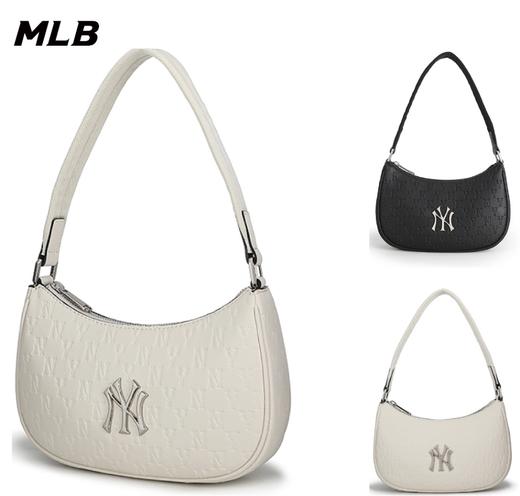 MLB官方正品新款暗纹满标金属NY标腋下包手提包【福利品】 商品图0
