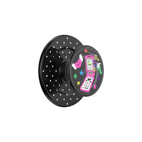 【小小篇章】迷你爪机·MagSafe圆啪嗒 MAGSAFE磁吸手机气囊支架 Round圆啪嗒系列 黑色 波点 灵感家