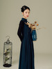 荷言HEYEN 丹青 山茶花刺绣蓝烫钻盘扣旗袍连衣裙高级定制 商品缩略图3