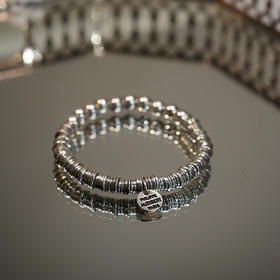 北京仓｜PHILIPPE AUDIBERT-Perles Stries-银色 手链［法国设计师］