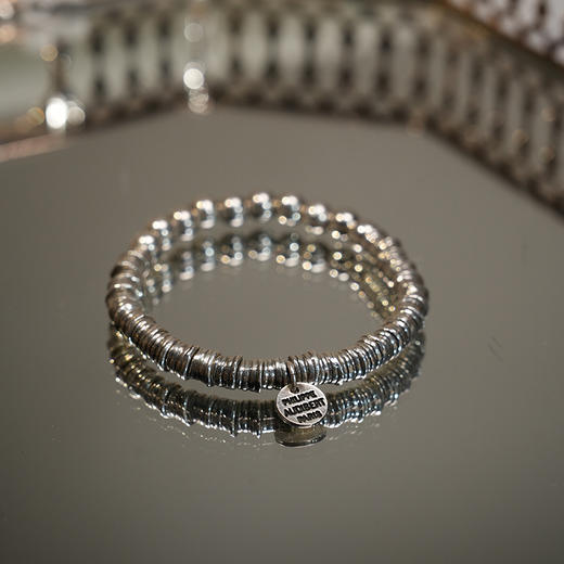 北京仓｜PHILIPPE AUDIBERT-Perles Stries-银色 手链［法国设计师］ 商品图0