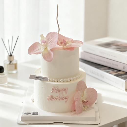 复古 蝴蝶兰  兰花奶油蛋糕 商品图2