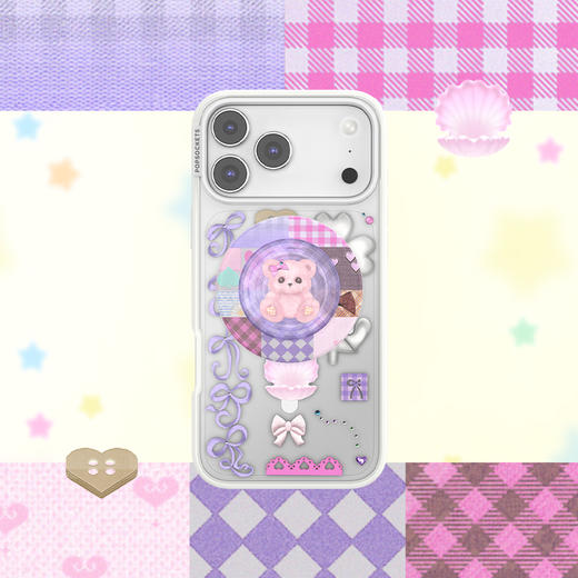 【小小篇章】水晶钥匙 POPCASE手机壳 MagSafe Popcase磁吸款 白边框透明壳 拼贴 灵感家 iPhone17/16/15/14 商品图1