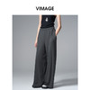 VIMAGE纬漫纪休闲宽松松紧腰慵懒感长裤子V2405114 商品缩略图2