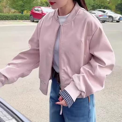 【秋上新】与慧辛品牌5825高级感品质拼接格子袖外套-喜出 商品图0