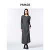 VIMAGE纬漫纪收腰显瘦秋冬新款连衣裙长裙V2407109 商品缩略图1