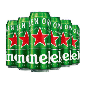 喜力 11.4°经典罐装啤酒  500ml*6瓶