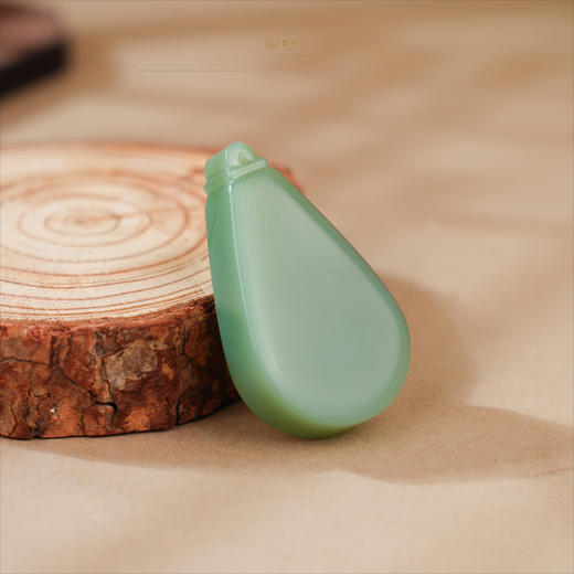 「年礼优选」【精品绿羊脂】俄碧粉青无事牌（一口价特惠款） 商品图1