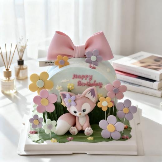 半圆玲娜贝尔的花园 - 手绘蛋糕 商品图0