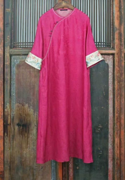 盛唐牡丹盛奢系列 | 玫红色长裙 商品图0