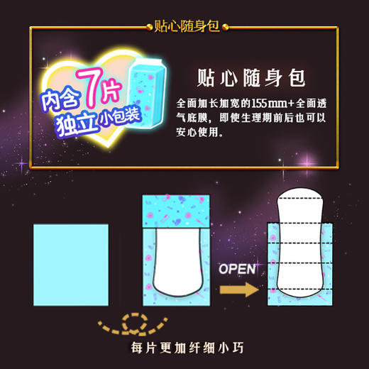 苏菲口袋魔法零味感155卫生护垫28片 商品图1