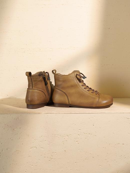 西村名物2025年冬季新款软底软面薄底防滑舒适跟脚马丁靴X25DS48591 商品图8