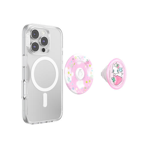 【小小篇章】草莓天使猫·MagSafe圆啪嗒 MAGSAFE磁吸手机气囊支架 Round圆啪嗒系列 粉色 灵感家 商品图2