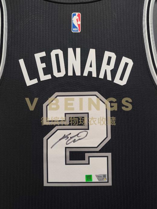 收藏系列 伦纳德 马刺队2号 黑色球迷版 亲笔签名球衣 商品图2