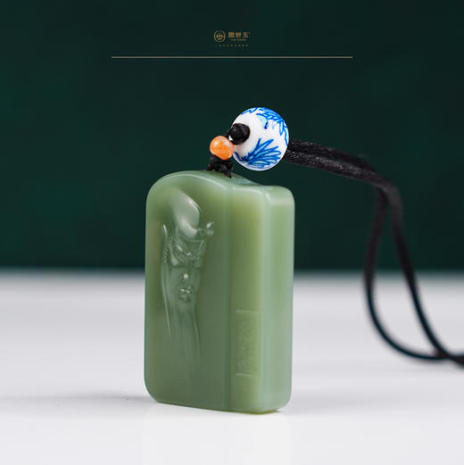 【精品绿羊脂】俄碧粉青忠武佩（一口价特惠款） 商品图3