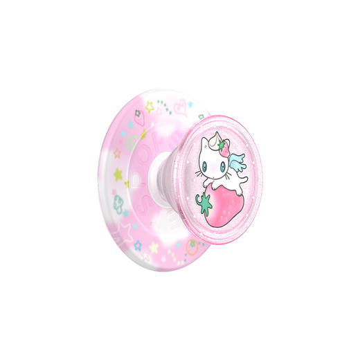 【小小篇章】草莓天使猫·MagSafe圆啪嗒 MAGSAFE磁吸手机气囊支架 Round圆啪嗒系列 粉色 灵感家 商品图0