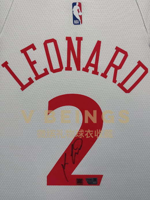 收藏系列 小卡伦纳德 快船队2号 白色球迷版 亲笔签名球衣 商品图2