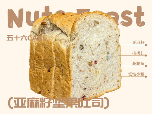 亚麻籽坚果吐司切片（一包5片）10点出炉送 商品图0